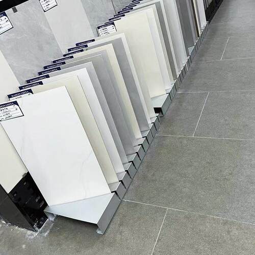 瓷砖展架落地木纹砖墙大