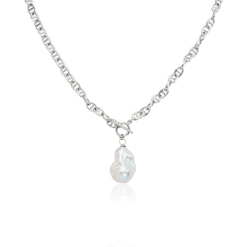 Idokawa大巴洛克淡水珍珠项链女