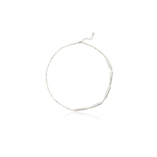 Idokawa小银条巴洛克珍珠项链