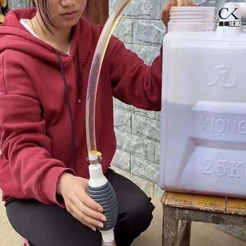 手动抽油神器食用级菜籽油鱼缸换水抽酒软管子食品大桶泵矽胶自吸