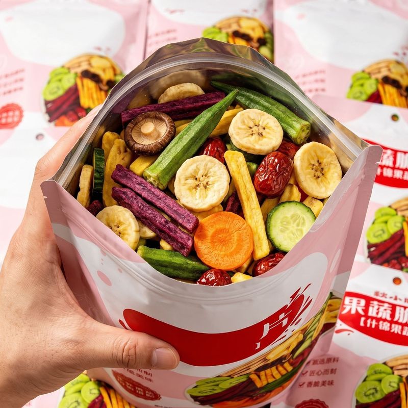 4大袋】综合什锦果蔬脆片混合果蔬干水果蔬菜干网红休闲解馋零食