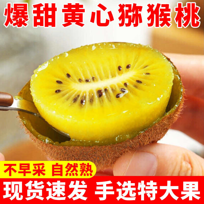 四川黄心猕猴桃新鲜应当季孕妇水果整箱大果奇异果弥猴桃金果包邮