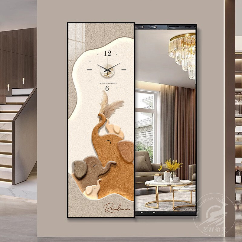 入户玄关装饰画隐藏式全身t镜客厅走廊钟表可推拉全身镜卧室试衣,家居饰品,镜面画,淘宝优惠券,粉丝福利购,淘宝优惠卷