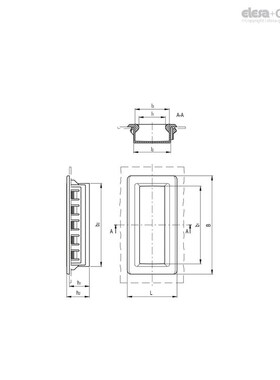 Elesa+Ganter伊莉莎冈特  ERB-PFK-AE-V0 双向平头拉式手柄