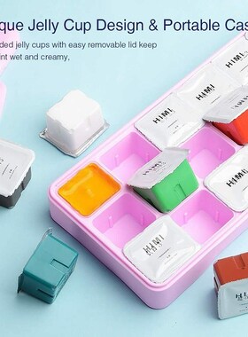 18 Colors Jelly Cup Gouache Paint Set 30mMl Non-Toxic Gouach