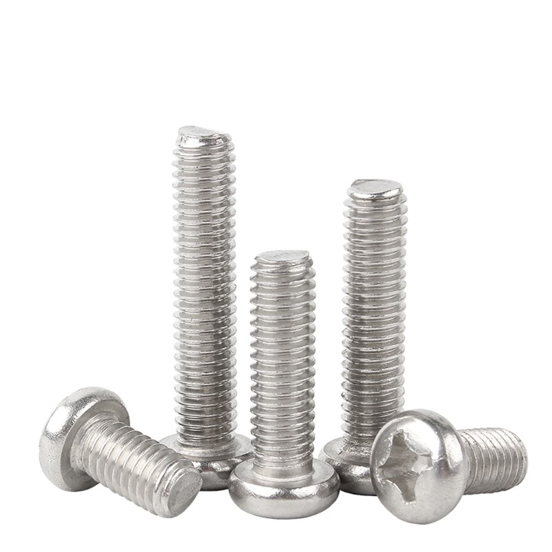 304不锈钢盘头十字小螺丝钉 YB818 PM圆头螺栓MMK1.6M2M4M5M6M8M1