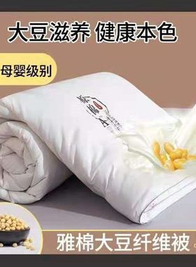 A类大豆纤维被春l秋被子加厚保暖冬被单双人棉被芯学生被褥太空被