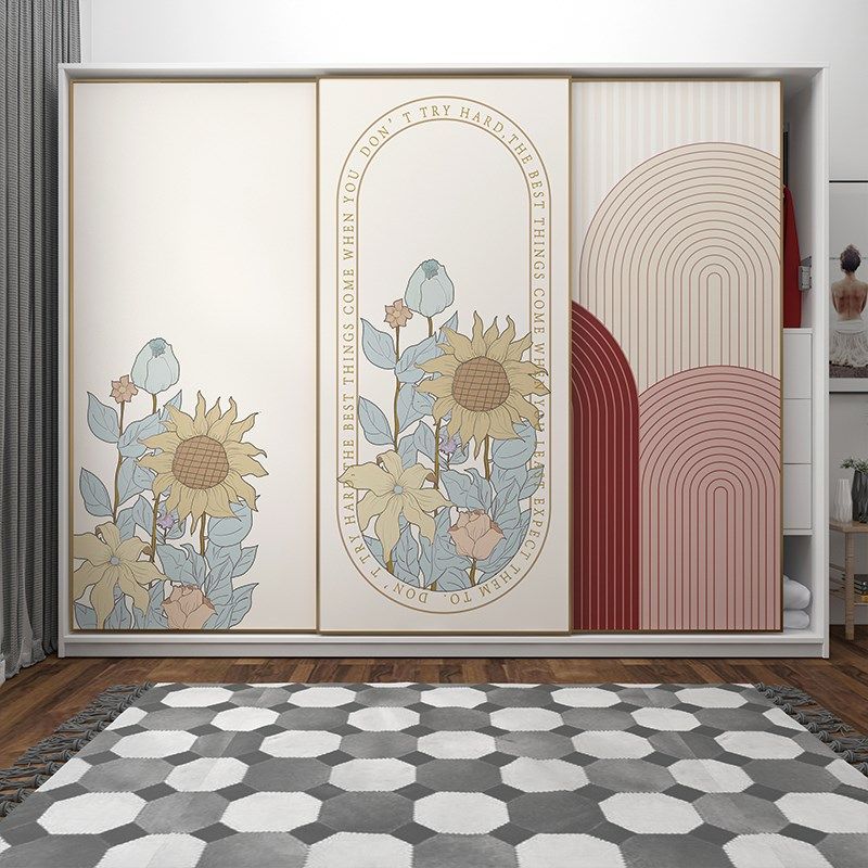 墙纸韵房间大衣柜门改造贴纸家具翻新卧室玻璃P门装饰移门换色壁,家居饰品,软装墙贴,淘宝优惠券,粉丝福利购,淘宝优惠卷