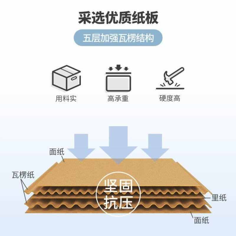 禧仕多搬家纸箱g大号600*400*5005个装收纳纸箱快递物流打包收