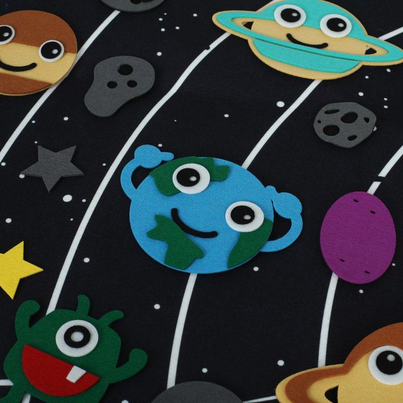 定制太空系星球毛毡墙贴 卡通手工DIY墙贴 儿童学习立体毛毡墙贴,家居饰品,文化墙贴,淘宝优惠券,粉丝福利购,淘宝优惠卷