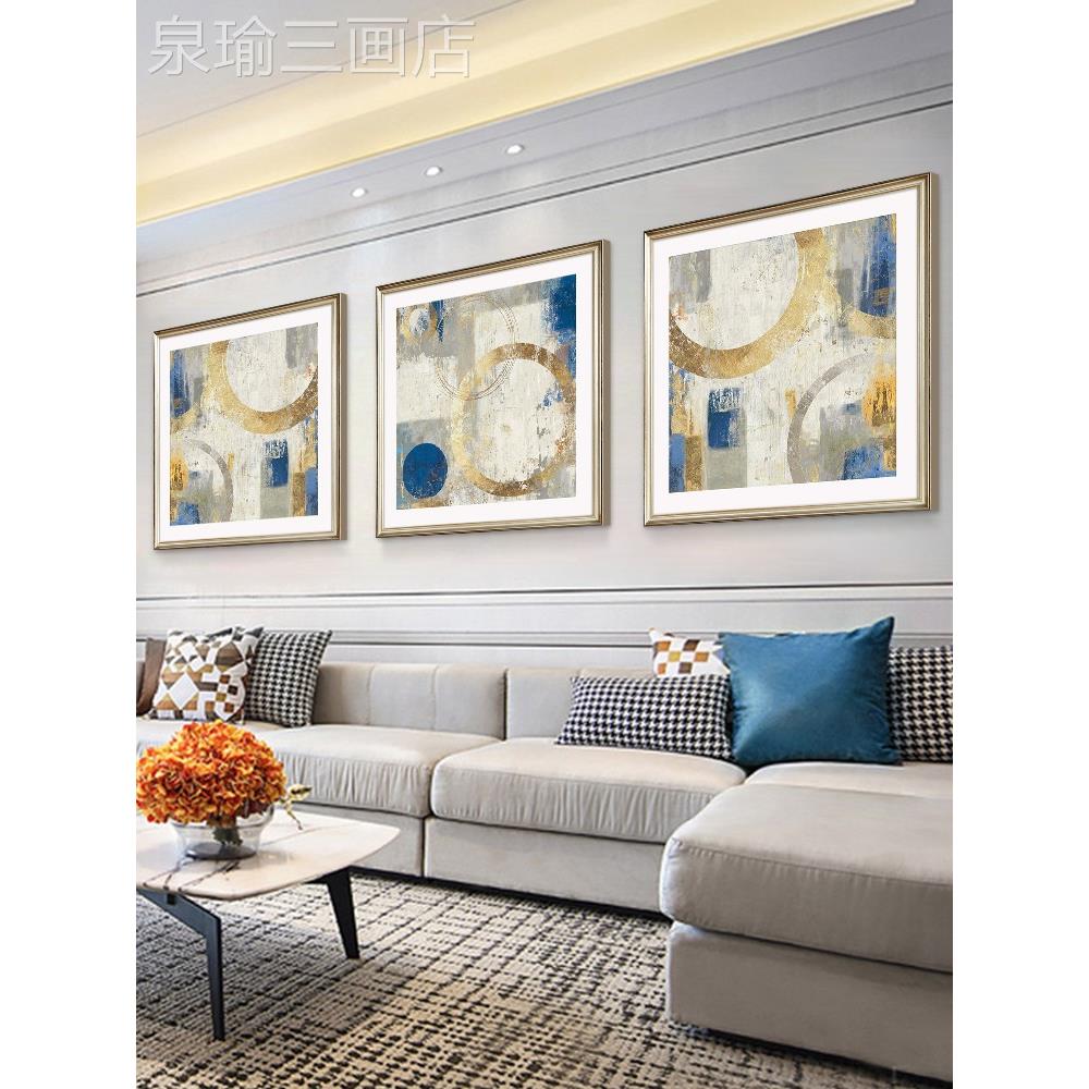 网红油画客厅饰画简欧沙档发背装景轻画简美玄关餐壁画高美厅式奢