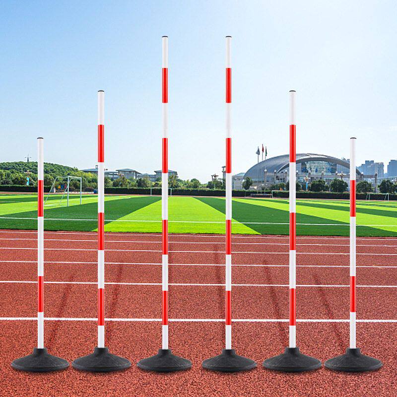 标志器材足球汽车倒车杆橡胶训练篮球杆绕红白杆底座桩练车