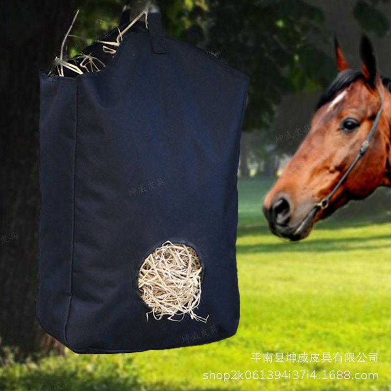 草包喂食骑马用品喂带孔马牛羊野马袋干外出跨境马术慢速草袋马匹