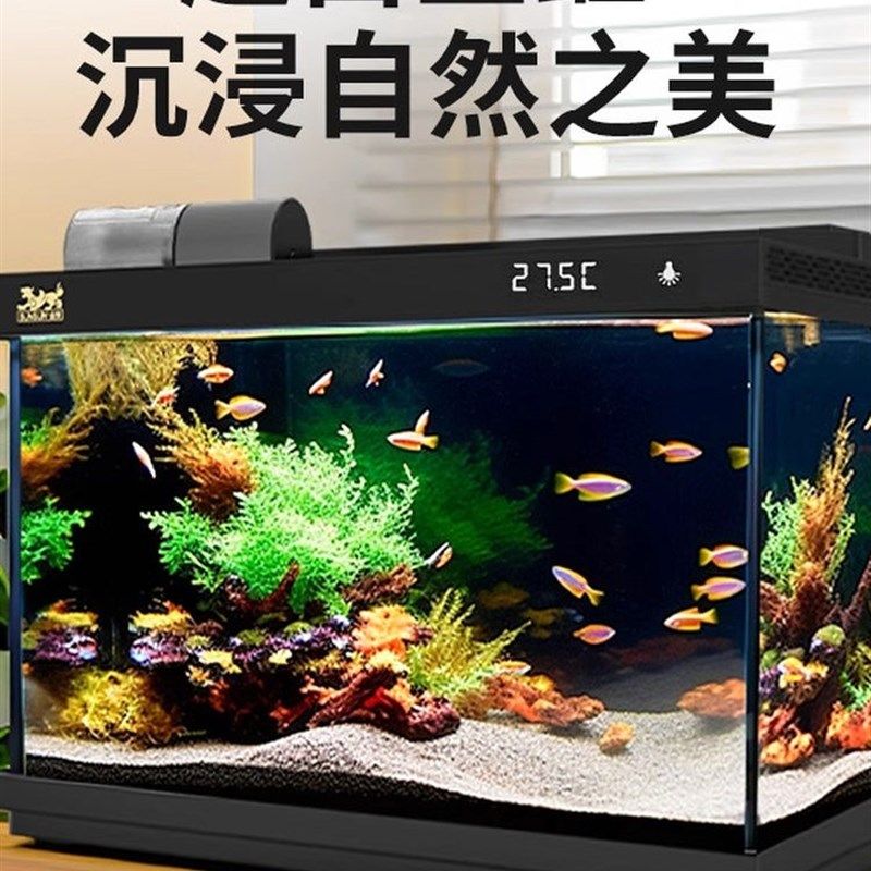 意大利新款智能小型家用水族箱鱼缸过滤制氧一体机X超白玻璃客厅,宠物/宠物食品及用品,桌面缸,淘宝优惠券,粉丝福利购,淘宝优惠卷