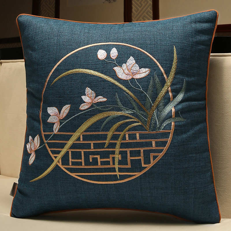 新中式抱枕红木沙发n客厅靠垫靠枕中国风床头大靠背垫套不含芯腰