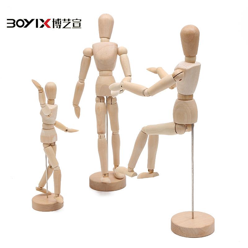 关节木偶手掌创意素描木头人 活动手掌模型特色家居软装桌面摆件