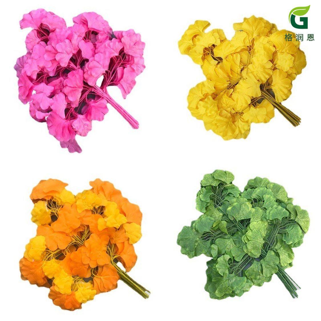 仿真银杏叶 银杏树枝园林装饰工程造景假银杏树叶 仿真树叶树枝