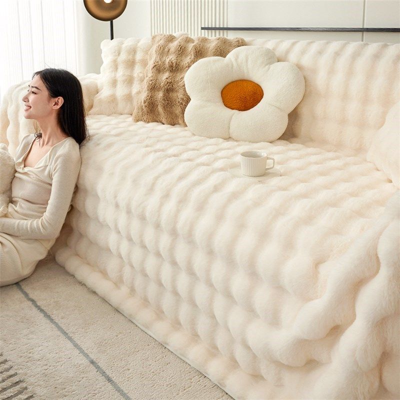 现货绒沙发盖布巾202k5新款保暖防滑沙发套罩防猫抓毯子,居家布艺,沙发套,淘宝优惠券,粉丝福利购,淘宝优惠卷