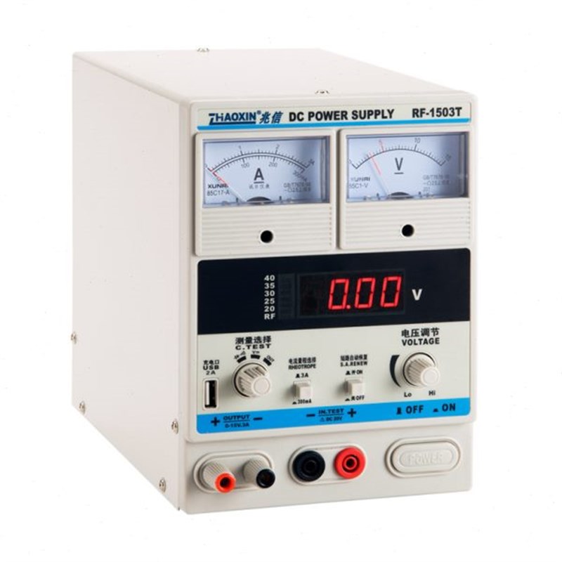 兆信RF-1503T手o机维修直流电源3a充电电流表数显带线自动检测保