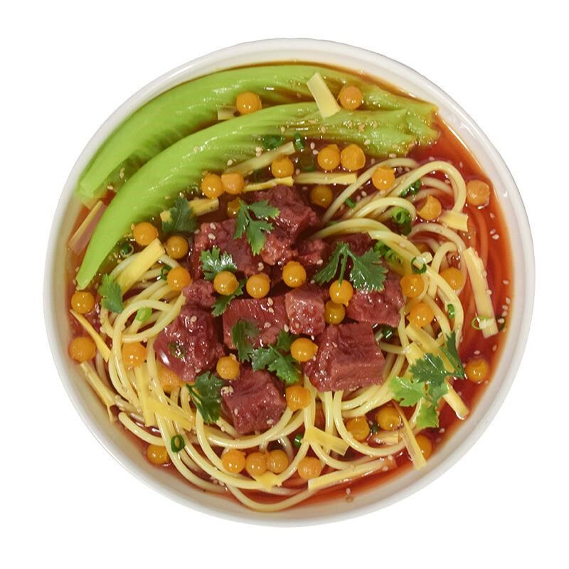 炸酱面模假中餐h仿真牛肉面LY-M039宽拌粉型河粉螺面蛳粉模型摆件