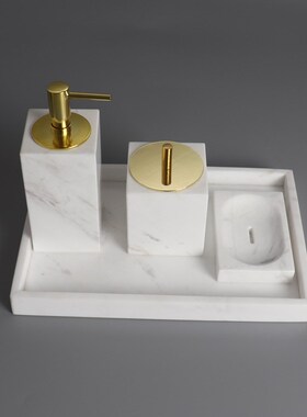 天然大理石酒店会所民宿样板间婚K庆工程洗漱卫浴四件套