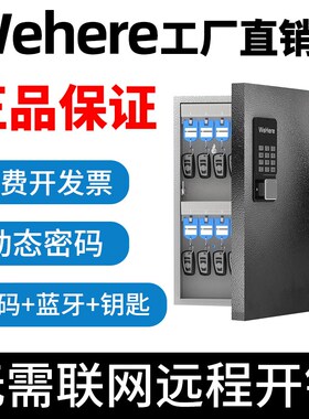 WeHere密码智能壁挂式钥匙箱房产中介管理柜锁匙汽车Y物业收纳盒