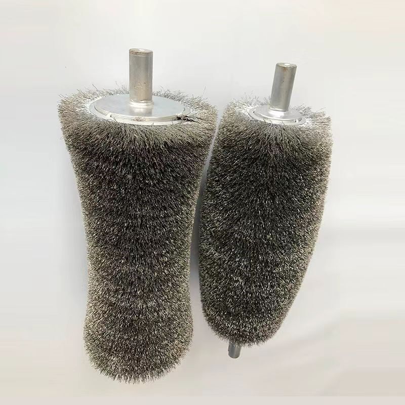 工业用钢丝刷辊缠绕式p不锈钢丝镀铜丝滚筒除锈抛光板材打磨毛刷