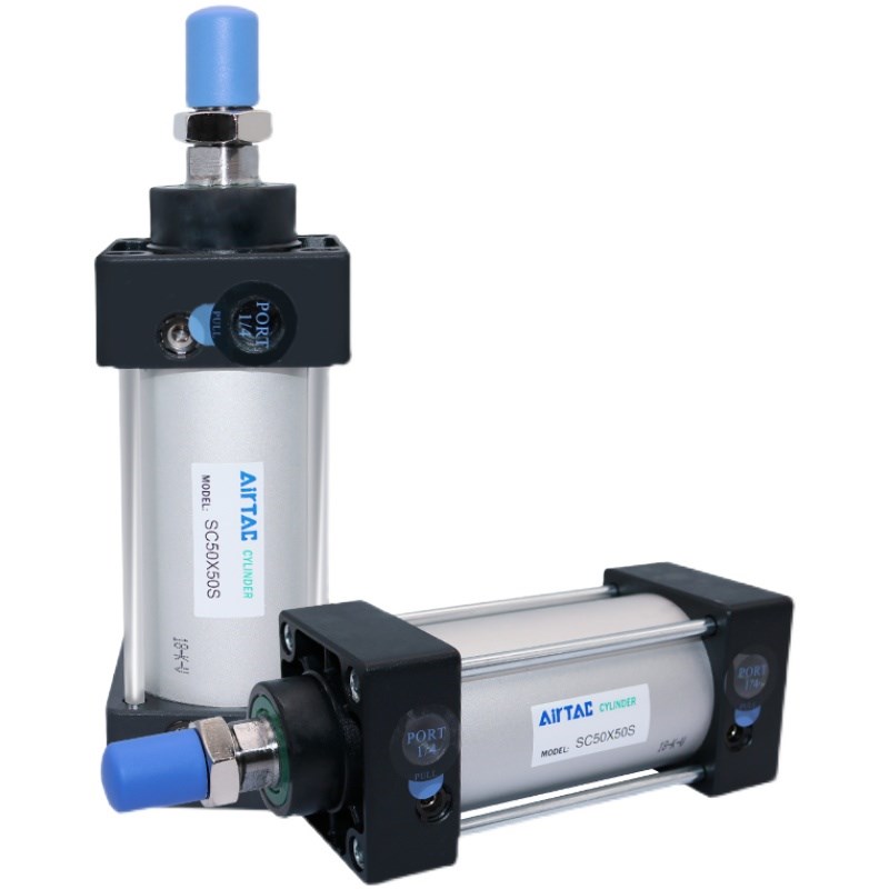 亚德客小型气动标准气缸SC63X25/50/75/100/1J25/150/200/300S附