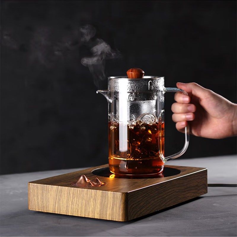 三界耐高温玻璃茶壶蒸p煮茶壶电陶炉茶具茶水分离泡茶壶煮茶器侧