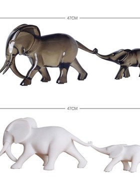 简约现代北欧大象摆件软装样板间客厅电视柜对P象小象家居饰品配