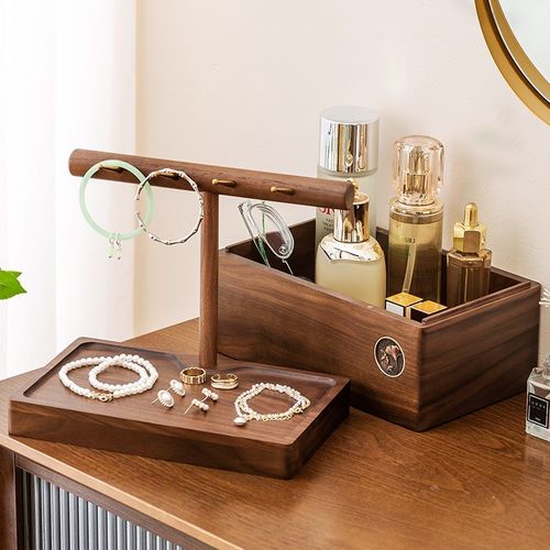 北美黑胡桃木玄i关收纳架实木钥匙首饰入户收纳架钥匙收纳架