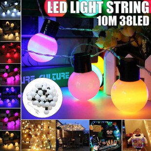 10m IP44 Ball ZAC220 Waterproof White Lights String Led With