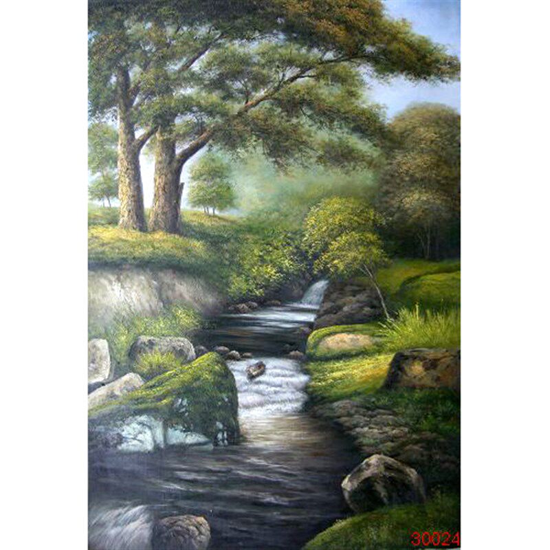 苏绣DIY套g件 油画风景 迎客松 60*40 手工刺绣画