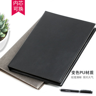 活页文件夹打孔a4纸四孔多层皮质穿孔F洞11孔活页夹插页袋可拆卸