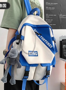 德国初中生书包男大学生潮酷大容量设计感高中生轻便背包双肩包女
