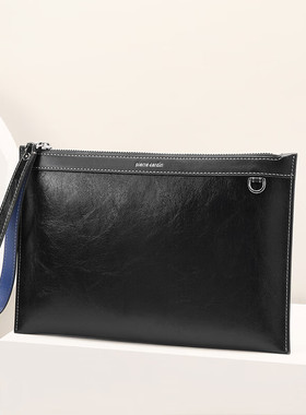 皮尔卡丹男士真皮手拿包商务简约手抓包时尚百搭钱包大容量男包