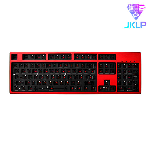 JKLP V104热插拔RGB铝合金机械键盘 音乐律动铝坨坨夹心棉套件