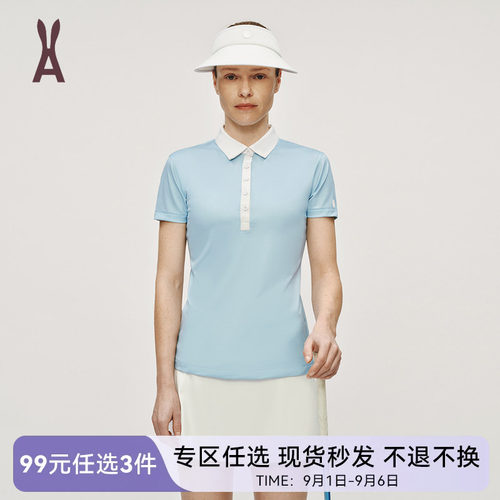 anodeto立领短袖polo衫