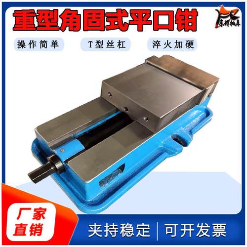 8寸角固式平口钳带底座重型200mm精密机用cnc铸铁虎钳夹具现货