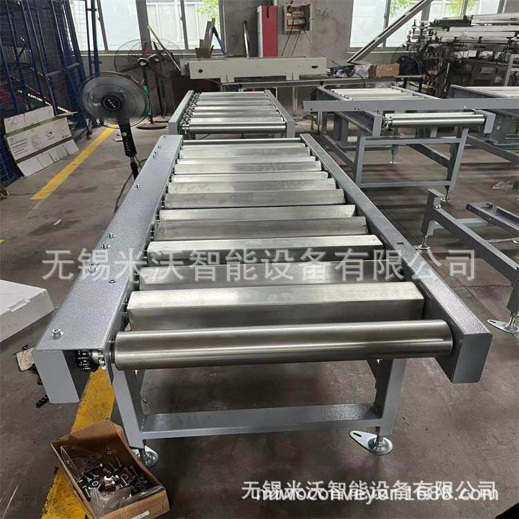 面粉类软包装方辊运输线固体纸箱圆滚筒输送线待码输送码垛过渡