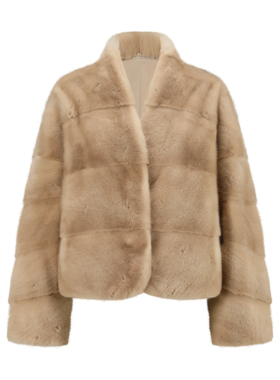 Milky Almond Short Mink Fur Jacket 奶杏乖乖进口水貂短款外套