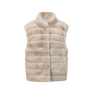 Vest Winter Fur cream 杏香冰淇淋兔毛坎肩马甲 Ice
