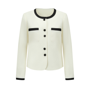 Jacket Neck 赫本风性价比圆领小香外套 Round Audrey