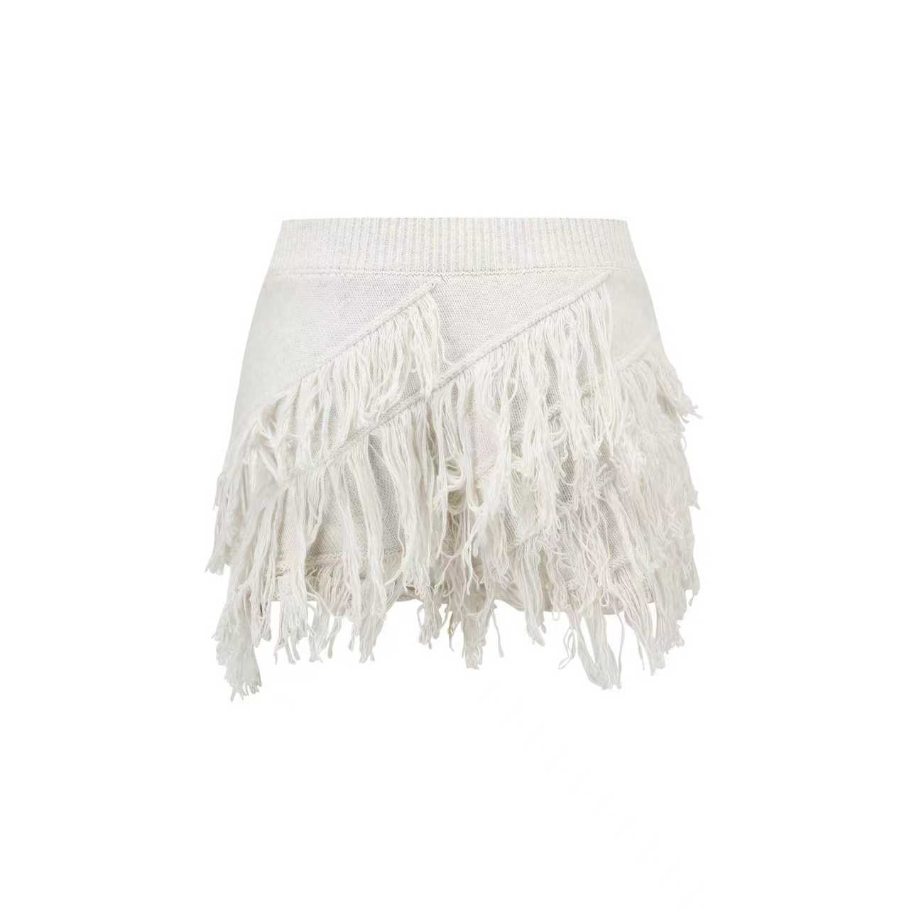 Knit Shorts 针织流苏短裤