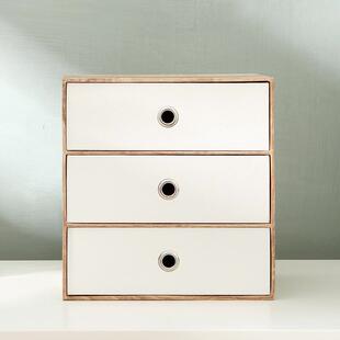 化妆品收纳盒防尘小号高级感桌面抽屉式北欧多层防尘小型复古多格