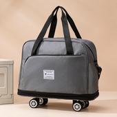 万向轮旅行包女大容量行李袋短途旅游拉杆箱收纳带滑轮托运飞机包