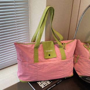 短途旅行包袋女士出行便携包时尚大容量托特待产单肩包运动健身包