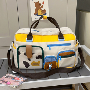 短途旅行包女高颜值轻便行李包大容量旅游健身包手提待产包收纳袋