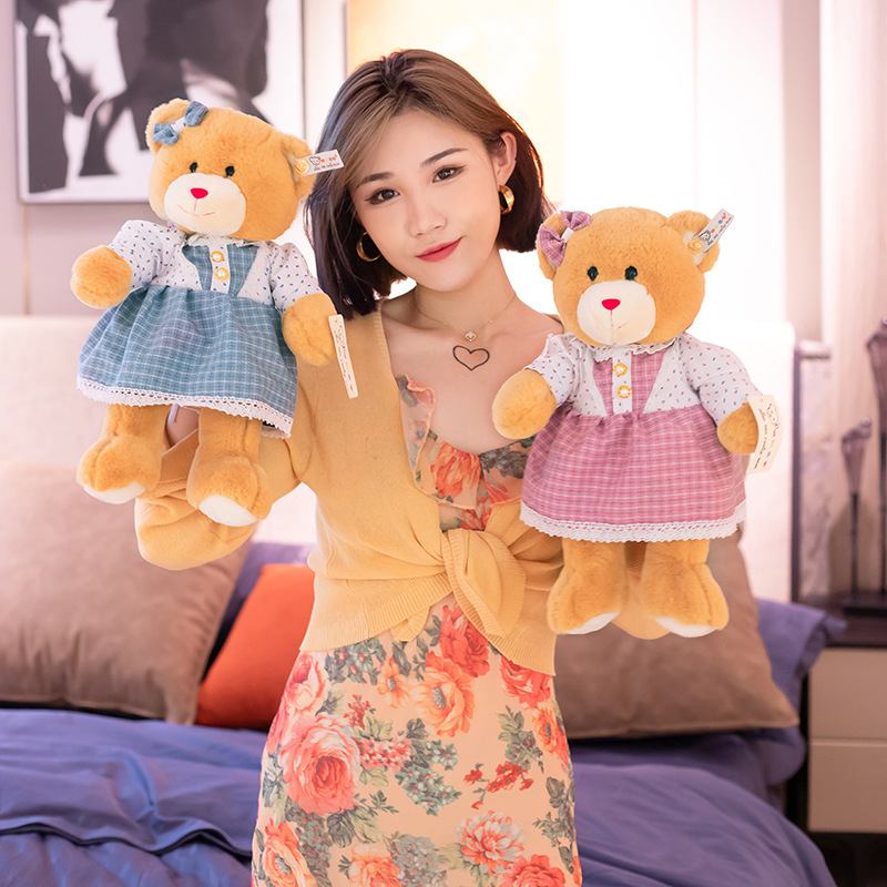 卡通情侣泰迪熊毛绒玩具公仔泰迪熊抱抱熊小熊公仔布娃娃新婚礼物