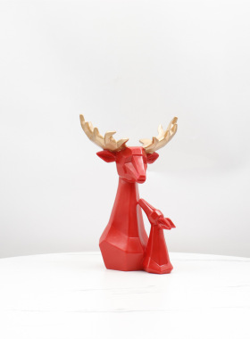 鹿北欧家居室内摆设创q意玄关酒柜书房客厅小摆件婚庆节日礼物